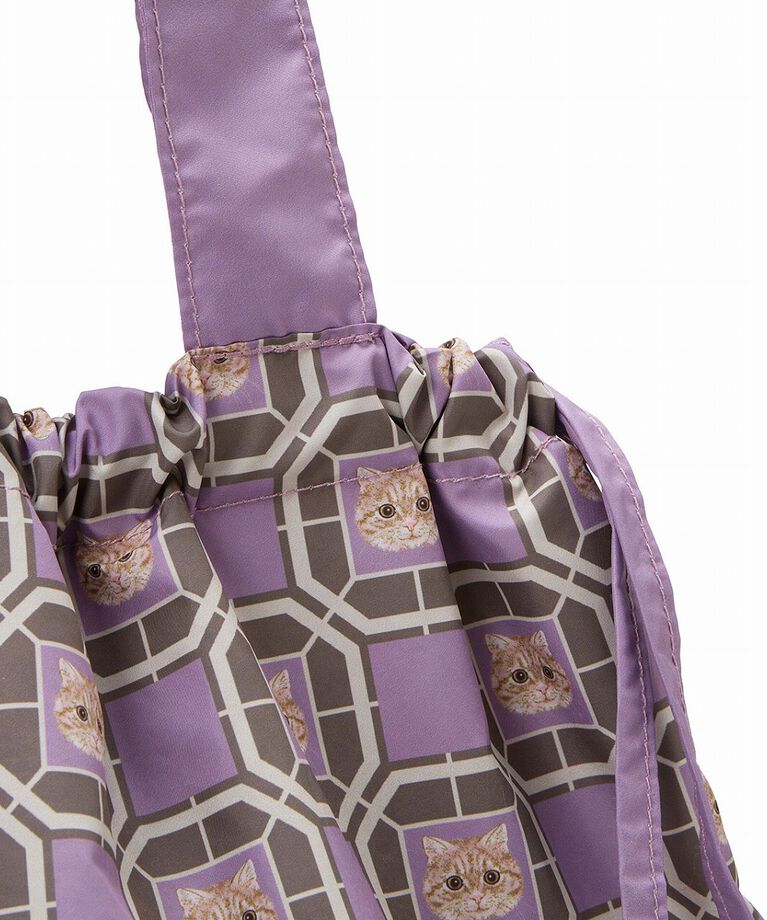 TOPKAPI TREASURE「【TREASURE TOPKAPI】ポケッタブル 猫 プリント エコバッグ」|トートバッグ|