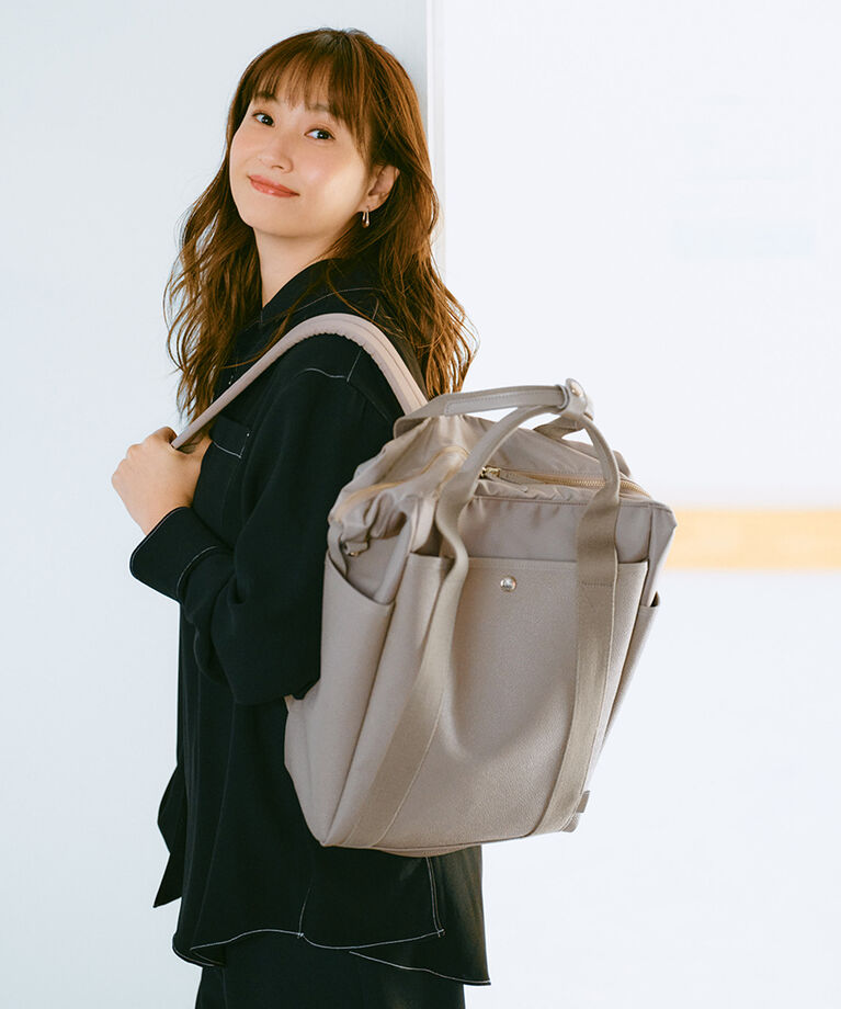 TOPKAPI BREATH「【TOPKAPI × 藤本美貴さんコラボ】スコッチグレイン 8ポケット 2way リュック/マザーズバッグ/撥水」|リュック|