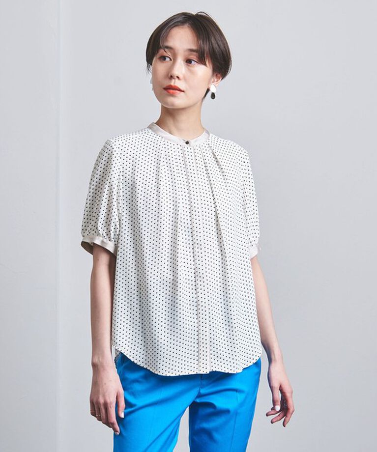 UNITED ARROWS「バイカラーパイピング ショートスリーブ ブラウス」|シャツ・ブラウス|