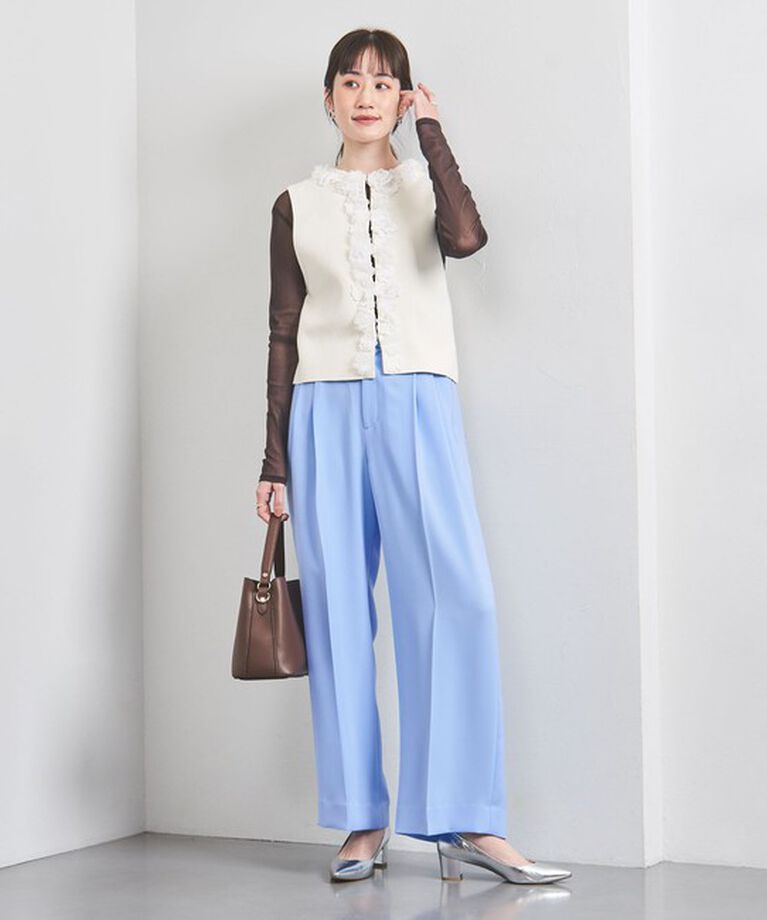 UNITED ARROWS「2タック ワイドパンツ」|スラックス|