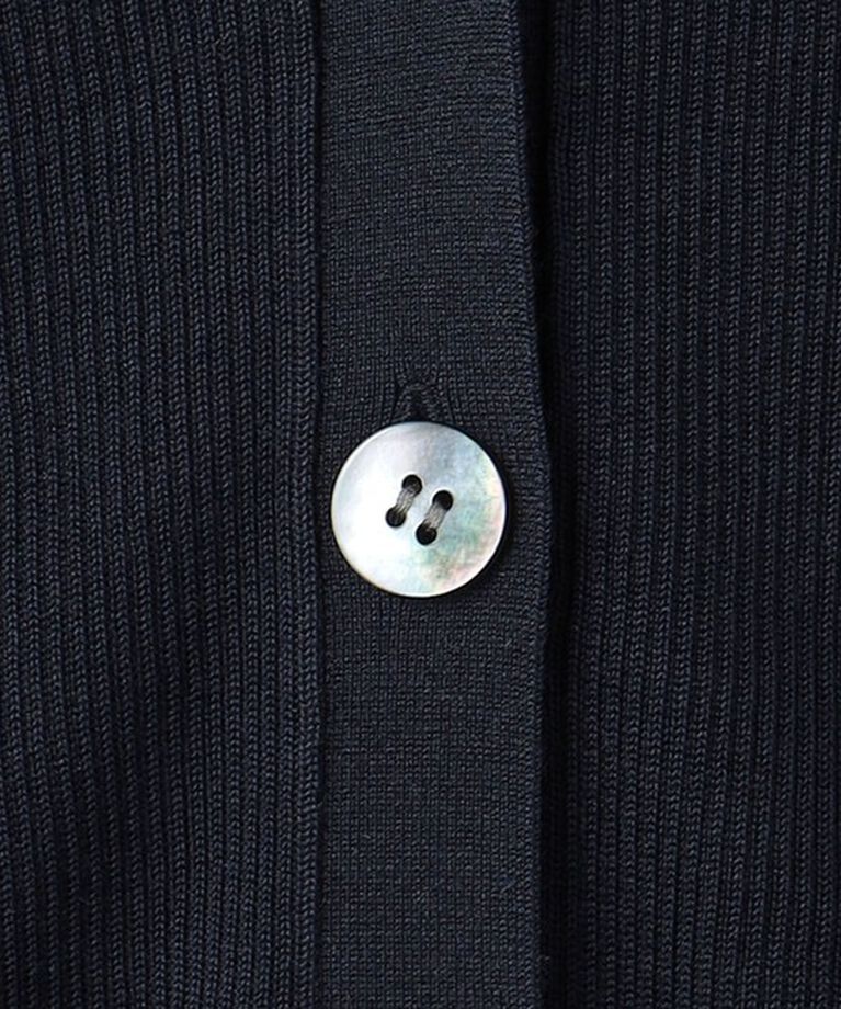 UNITED ARROWS「シルクリブ Vネック カーディガン」|カーディガン|
