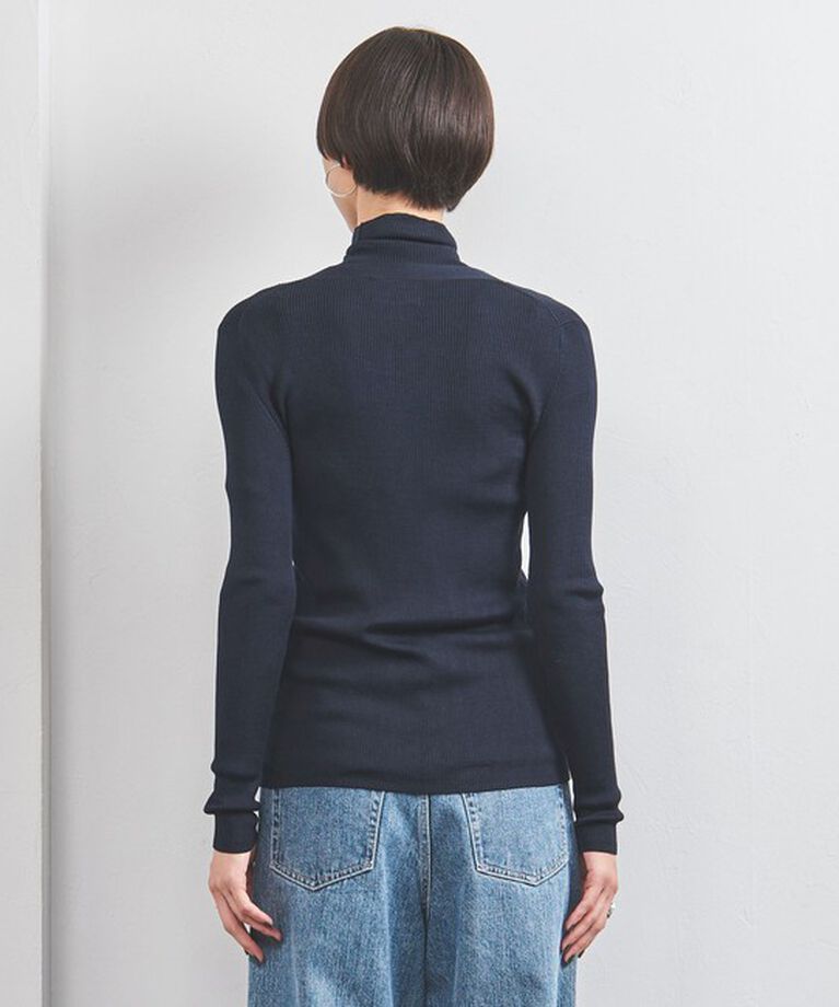 UNITED ARROWS「シルクリブ Vネック カーディガン」|カーディガン|