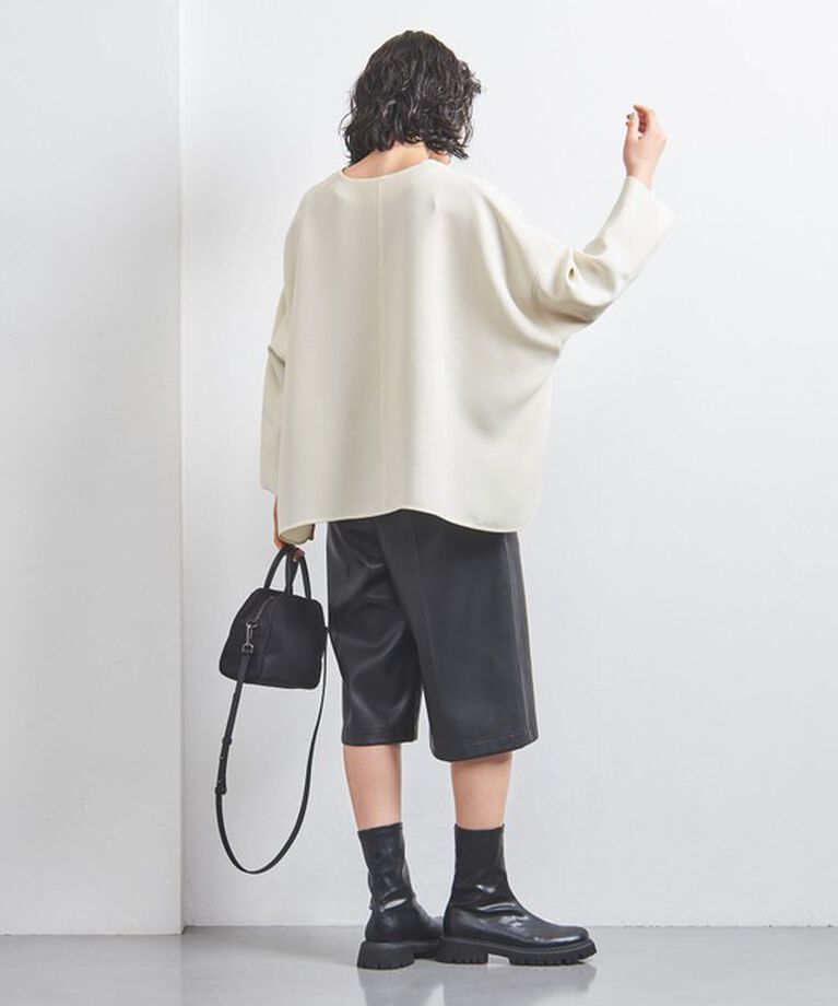 UNITED ARROWS「COMFY スリットノーカラー プルオーバー」|シャツ・ブラウス|