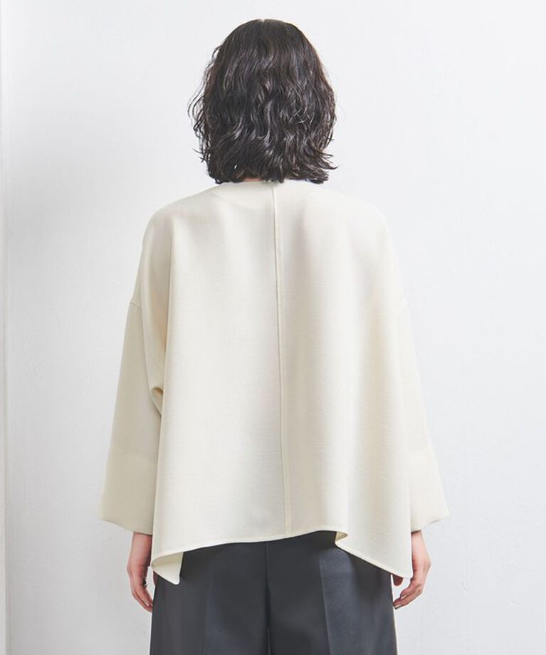 UNITED ARROWS「COMFY スリットノーカラー プルオーバー」|シャツ・ブラウス|