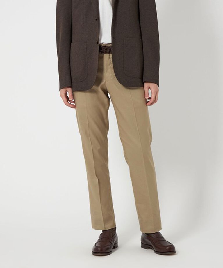 UNITED ARROWS「クールモーション ツイル ノープリーツ スラックス COMFORT EASY ーMODEL‐接触冷感・吸水速乾・ストレッチ」|スラックス|