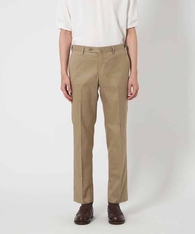 UNITED ARROWS「クールモーション ツイル ノープリーツ スラックス COMFORT EASY ーMODEL‐接触冷感・吸水速乾・ストレッチ」|スラックス|