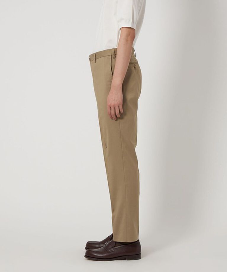 UNITED ARROWS「クールモーション ツイル ノープリーツ スラックス COMFORT EASY ーMODEL‐接触冷感・吸水速乾・ストレッチ」|スラックス|