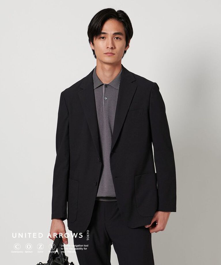 UNITED ARROWS「ライトサッカー シングル２ボタン ジャケット UA COZY ―ウォッシャブル・２WAYストレッチ―」|スーツ|BLACK