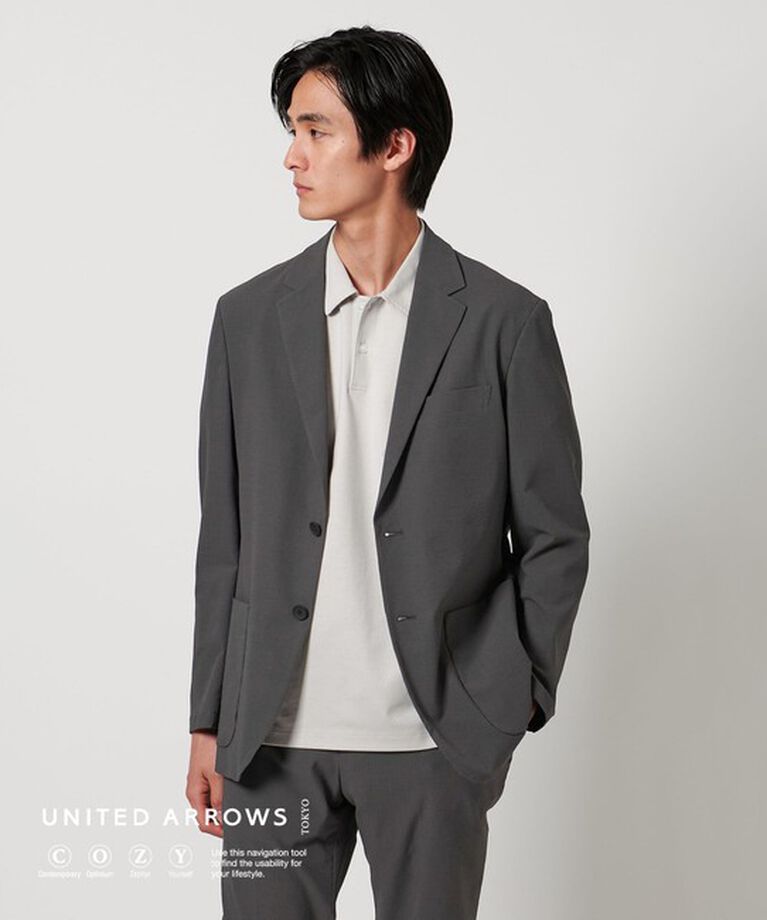UNITED ARROWS「ライトサッカー シングル２ボタン ジャケット UA COZY ―ウォッシャブル・２WAYストレッチ―」|スーツ|MD.GRAY