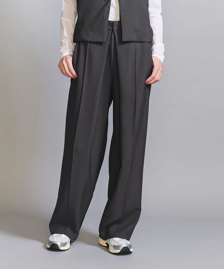 BEAUTY&YOUTH UNITED ARROWS「フロントタック ワイドパンツ」|チノ|DK.GRAY