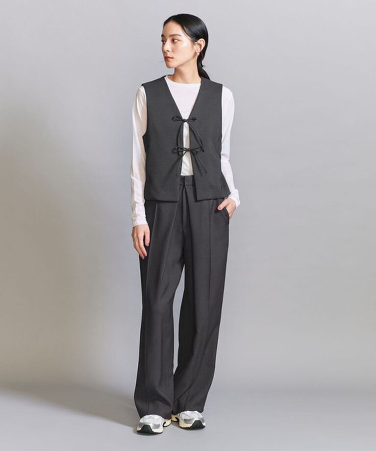 BEAUTY&YOUTH UNITED ARROWS「フロントタック ワイドパンツ」|チノ|