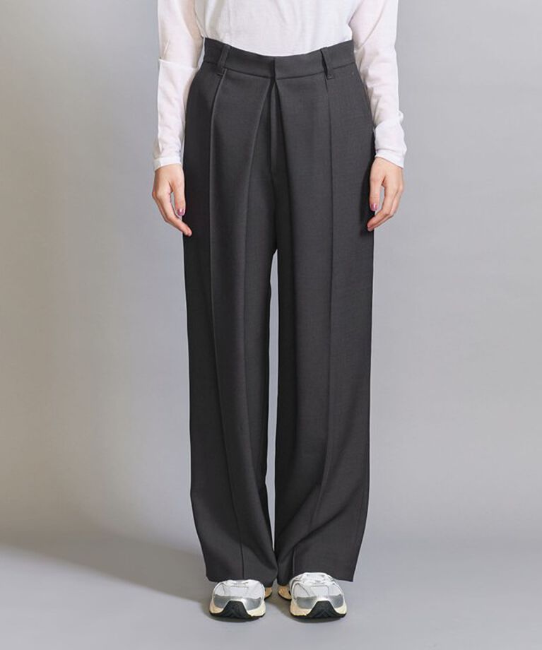 BEAUTY&YOUTH UNITED ARROWS「フロントタック ワイドパンツ」|チノ|