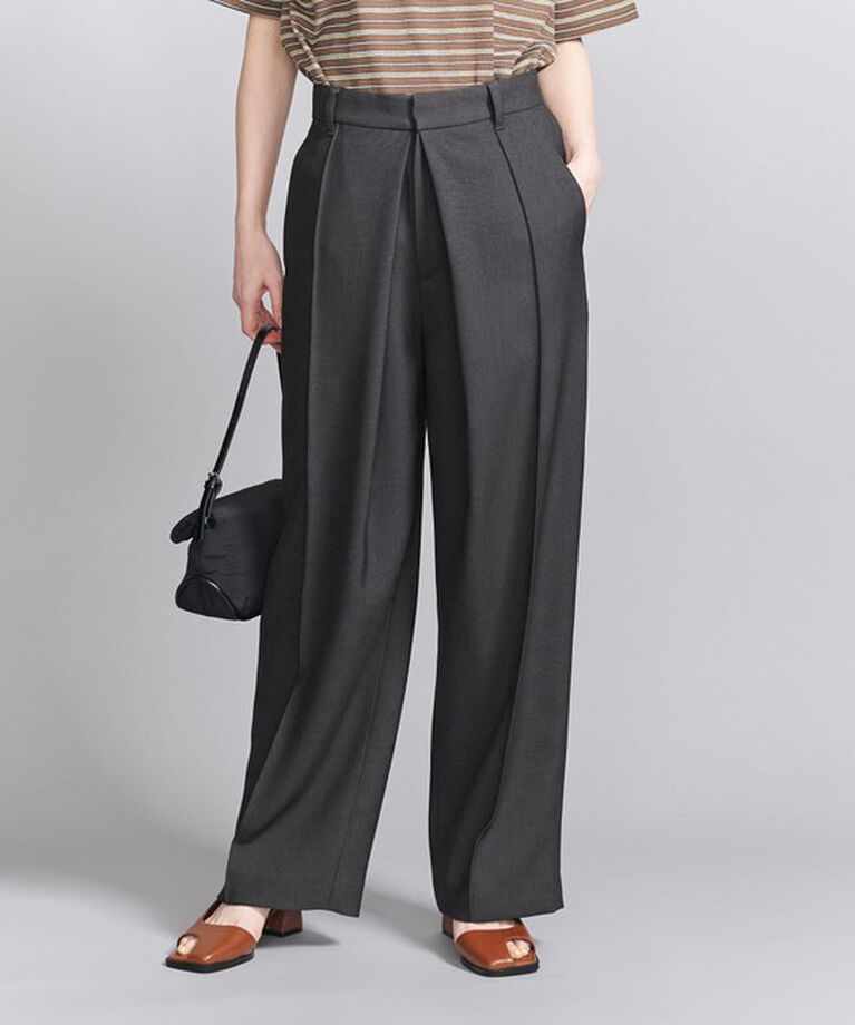 BEAUTY&YOUTH UNITED ARROWS「フロントタック ワイドパンツ」|チノ|