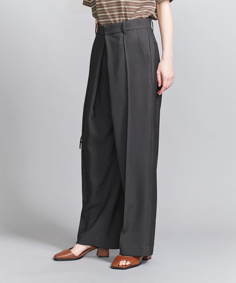 BEAUTY&YOUTH UNITED ARROWS「フロントタック ワイドパンツ」|チノ|