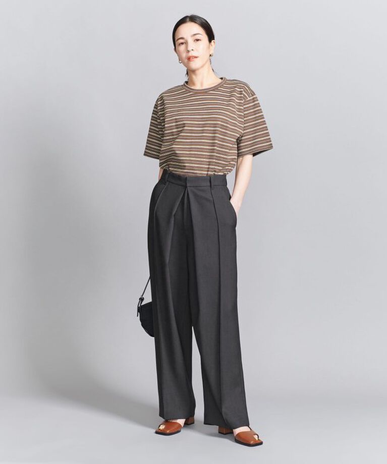 BEAUTY&YOUTH UNITED ARROWS「フロントタック ワイドパンツ」|チノ|