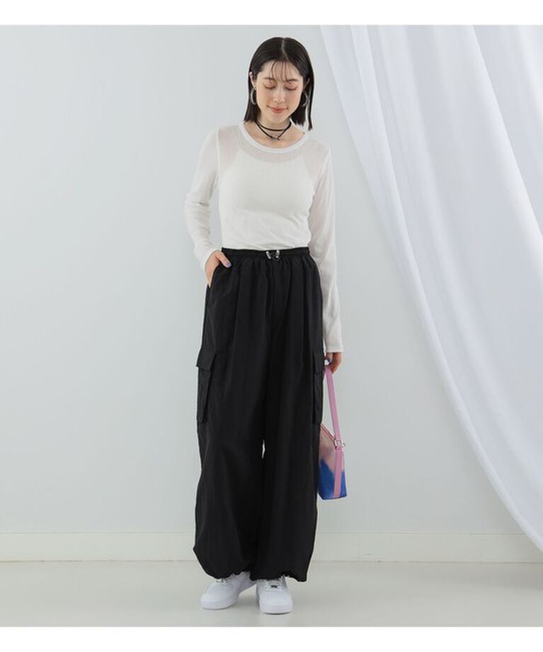 Ray BEAMS 「テレコ リブ クルーネック トップス」|Tシャツ・カットソー|