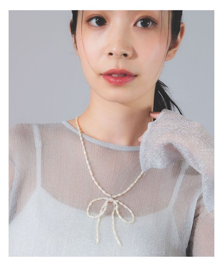 Demi-Luxe BEAMS 「les bon bon / bow パール ネックレス」|その他|