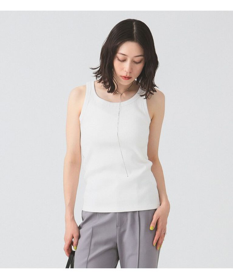 Ray BEAMS 「ベーシック リブ タンクトップ」|Tシャツ・カットソー|WHITE