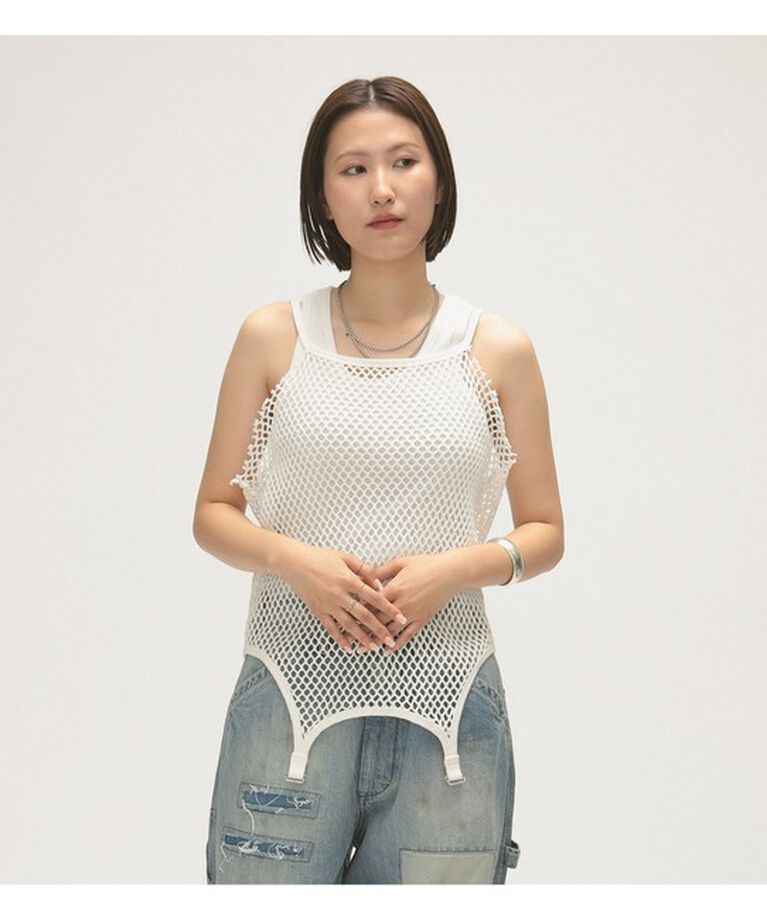 BEAMSBOY「maturely / フィッシュ ネット タンクトップ」|Tシャツ・カットソー|