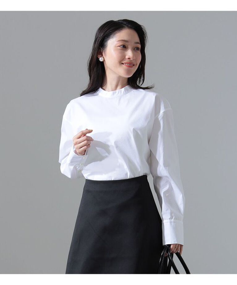 Demi-Luxe BEAMS 「テトロンコットン スタンドカラー シャツ」|シャツ・ブラウス|
