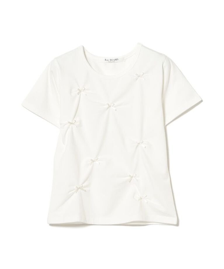 Ray BEAMS 「ランダム ミニ リボン Tシャツ」|Tシャツ・カットソー|