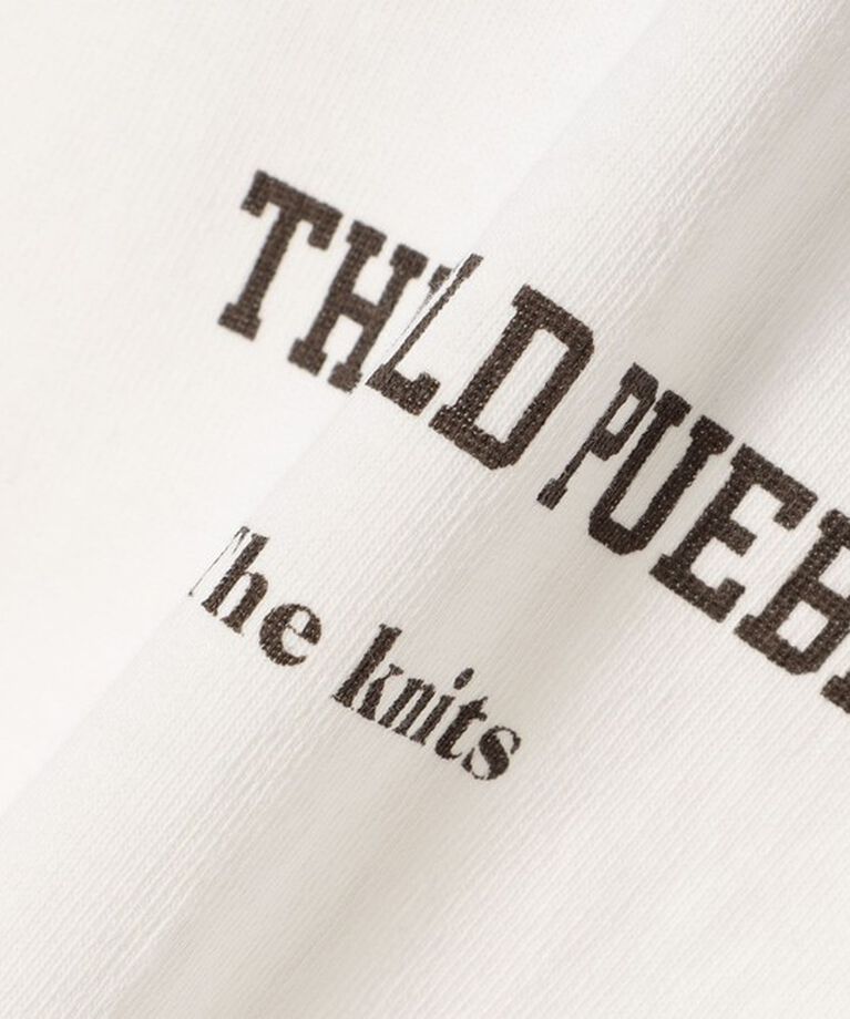 SHIPS any「【SHIPS any別注】THE KNiTS:〈洗濯機可能〉ラウンドヘム ロゴ ショート TEE 24SS」|Tシャツ・カットソー|