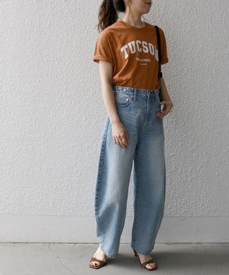 SHIPS any「【SHIPS any別注】THE KNiTS:〈洗濯機可能〉ラウンドヘム ロゴ ショート TEE 24SS」|Tシャツ・カットソー|