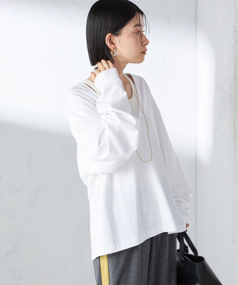 SHIPS for women「【SHIPS別注】onit:〈手洗い可能〉ディープ Vネック プルオーバー」|Tシャツ・カットソー|
