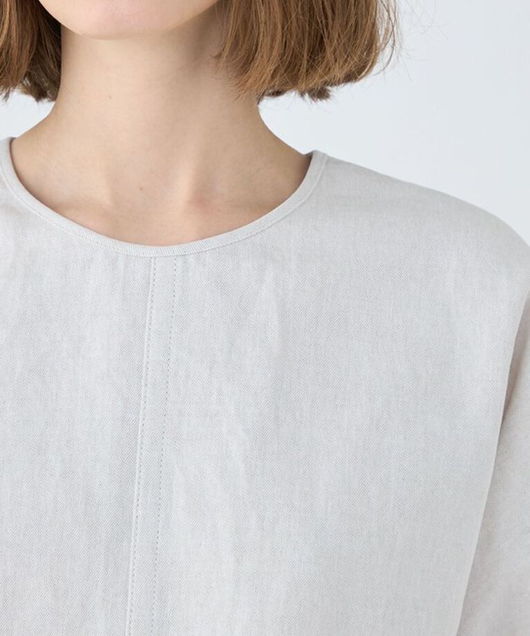 MACPHEE「【WEB限定】リアクティブデニム パフスリーブブラウス」|シャツ・ブラウス|