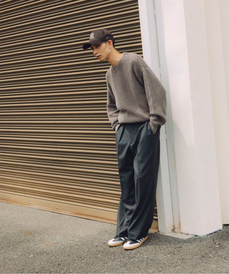 JOURNAL STANDARD「W/CA サキソニー オッド 2タックワイドパンツ」|スラックス|