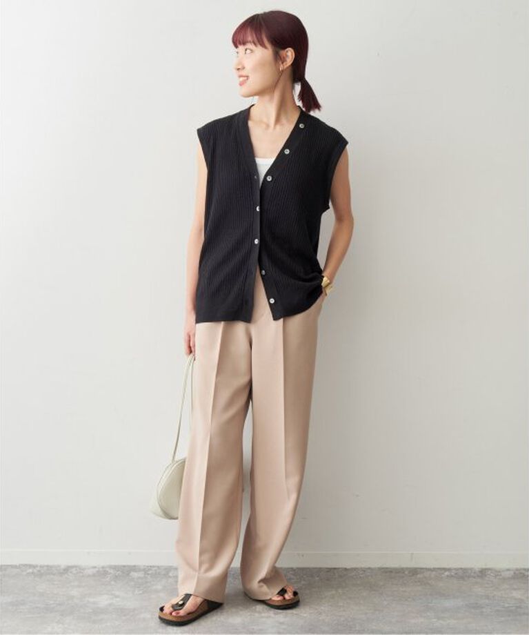 Spick and Span「リネンコットンリブニットベスト」|ベスト・ジレ|