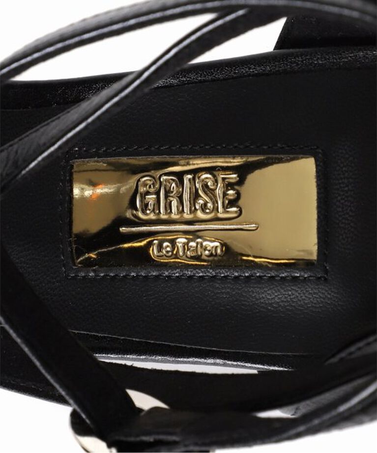  「GRISE6cmレザーアシンメトリートング」|サンダル|