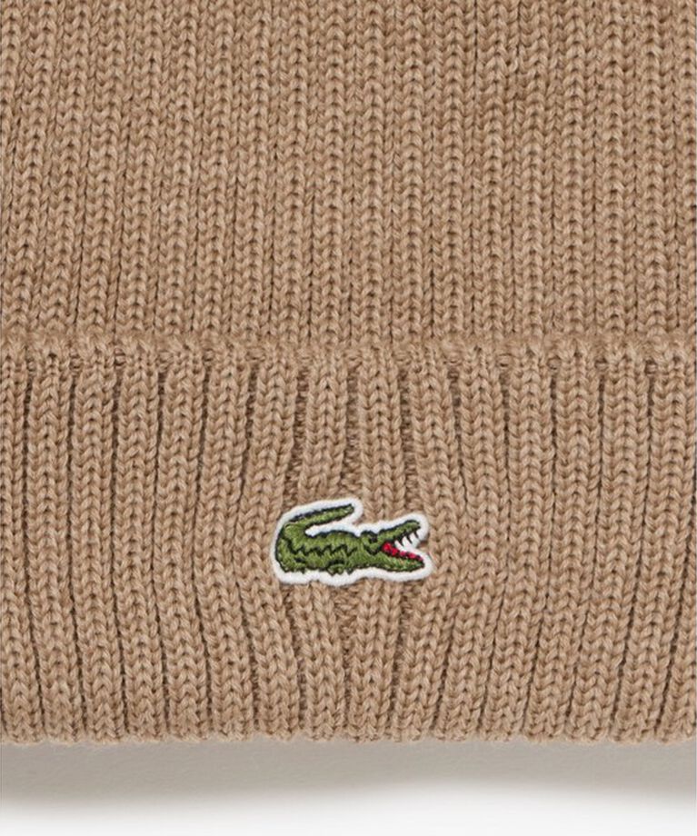 LACOSTE「ウールリブニットキャップ」|ニット帽|