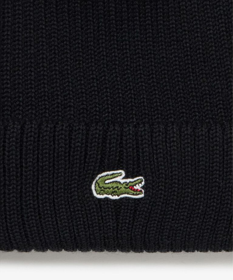 LACOSTE「ウールリブニットキャップ」|ニット帽|