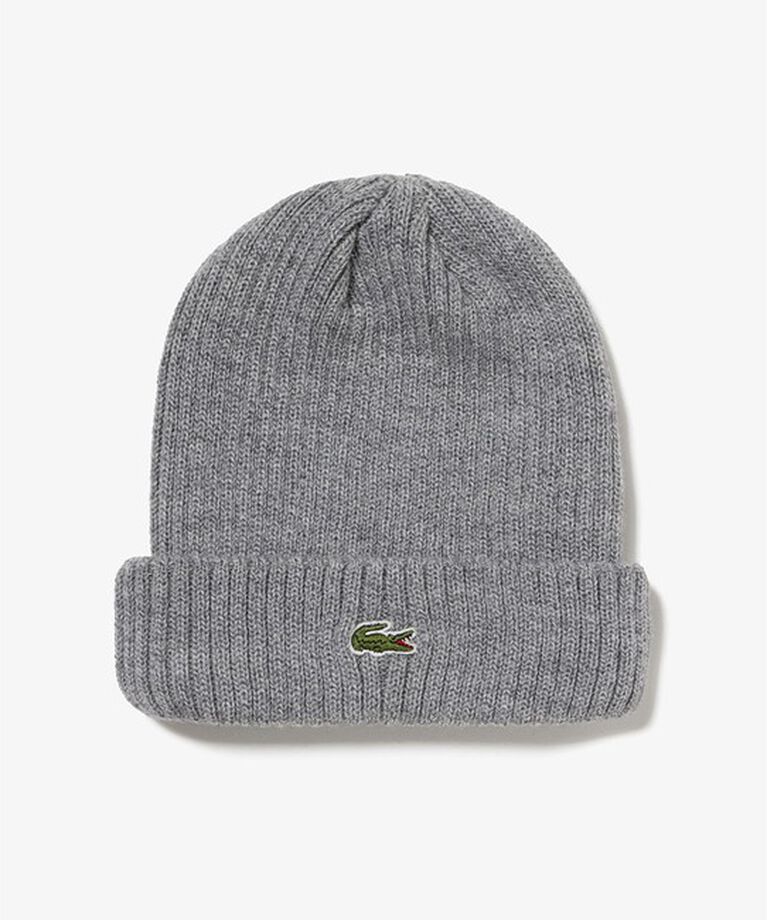 LACOSTE「ウールリブニットキャップ」|ニット帽|