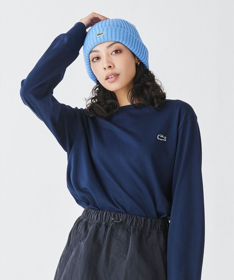 LACOSTE「ウールリブニットキャップ」|ニット帽|