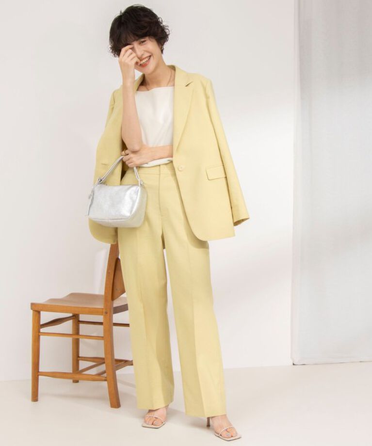 NOLLEY'S「《セットアップ対応》ウォッシャブル麻混セミワイドパンツ」|その他|