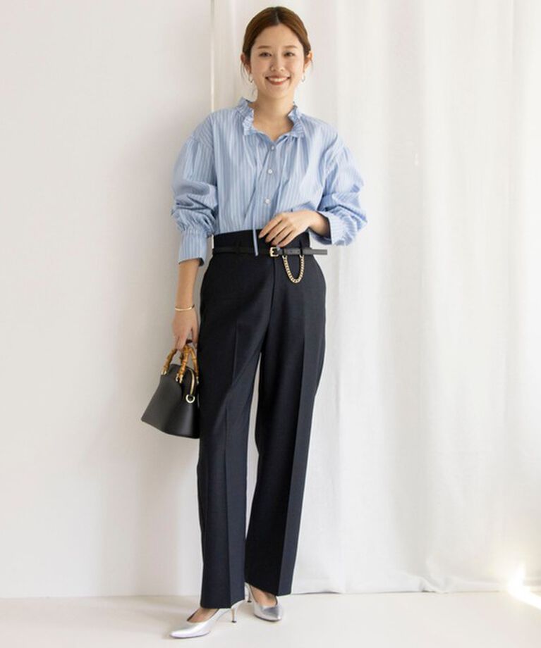 NOLLEY'S「《セットアップ対応》ウォッシャブル麻混セミワイドパンツ」|その他|