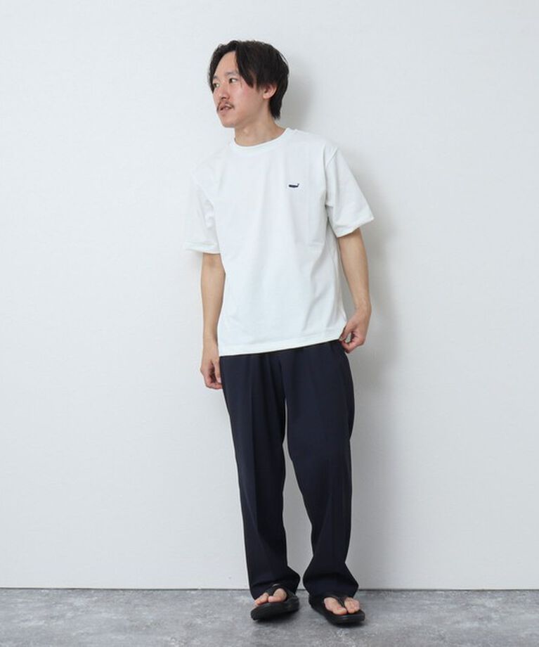 NOLLEY'S goodman「《吸水速乾・UVカット》クジラ刺しゅう クルーネックTシャツ」|Tシャツ・カットソー|