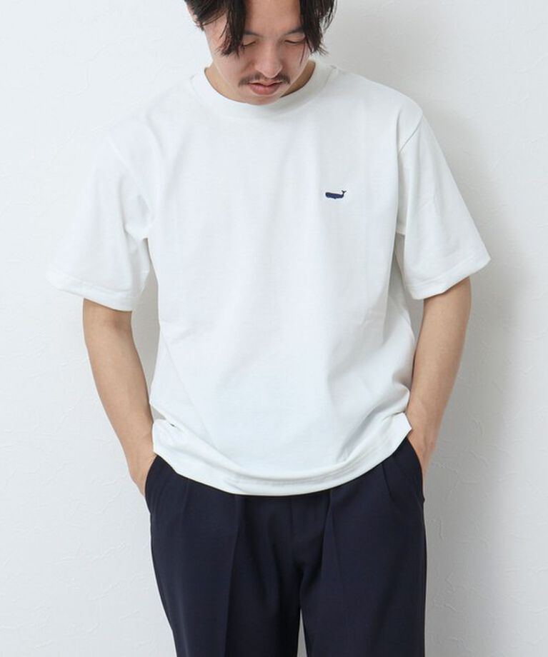 NOLLEY'S goodman「《吸水速乾・UVカット》クジラ刺しゅう クルーネックTシャツ」|Tシャツ・カットソー|