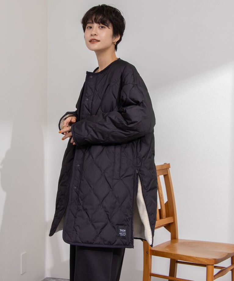 NOLLEY'S「◇【WEB限定】【TAION/タイオン】ノーカラーボアコート(リバーシブル) 24AW」|ダウン|