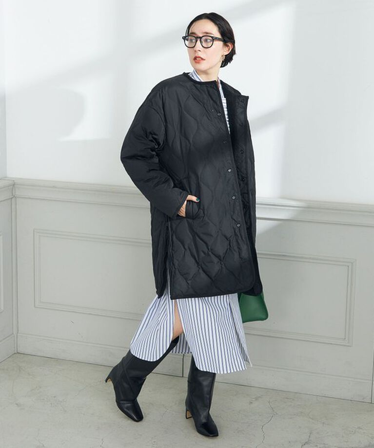 NOLLEY'S「◇【WEB限定】【TAION/タイオン】ノーカラーボアコート(リバーシブル) 24AW」|ダウン|