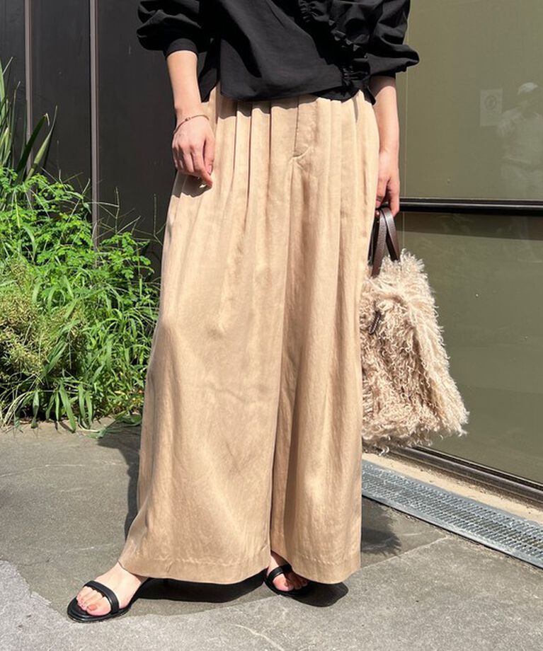 NOLLEY'S「◇【WEB限定サイズあり】ウォッシャブルセルロース5タックワイドパンツ」|その他|