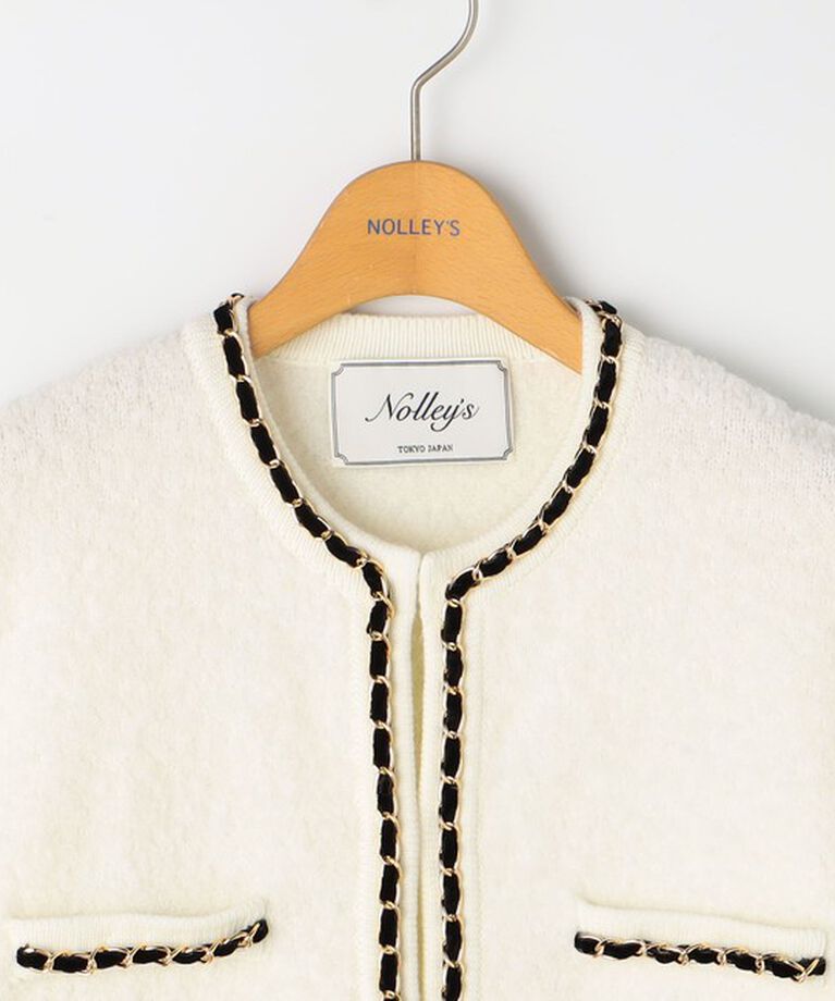 NOLLEY'S「＜飯豊まりえさん着用＞チェーンブレードフワフワジャケット 24AW」|カーディガン|