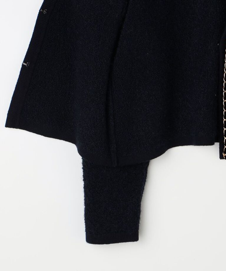 NOLLEY'S「＜飯豊まりえさん着用＞チェーンブレードフワフワジャケット 24AW」|カーディガン|