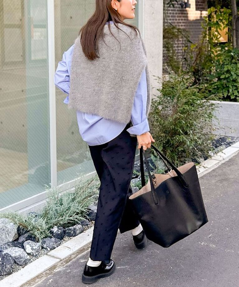 NOLLEY'S「《オールシーズン対応》ウォッシャブルドットツッキリツータックテーパードパンツ 24AW」|その他|