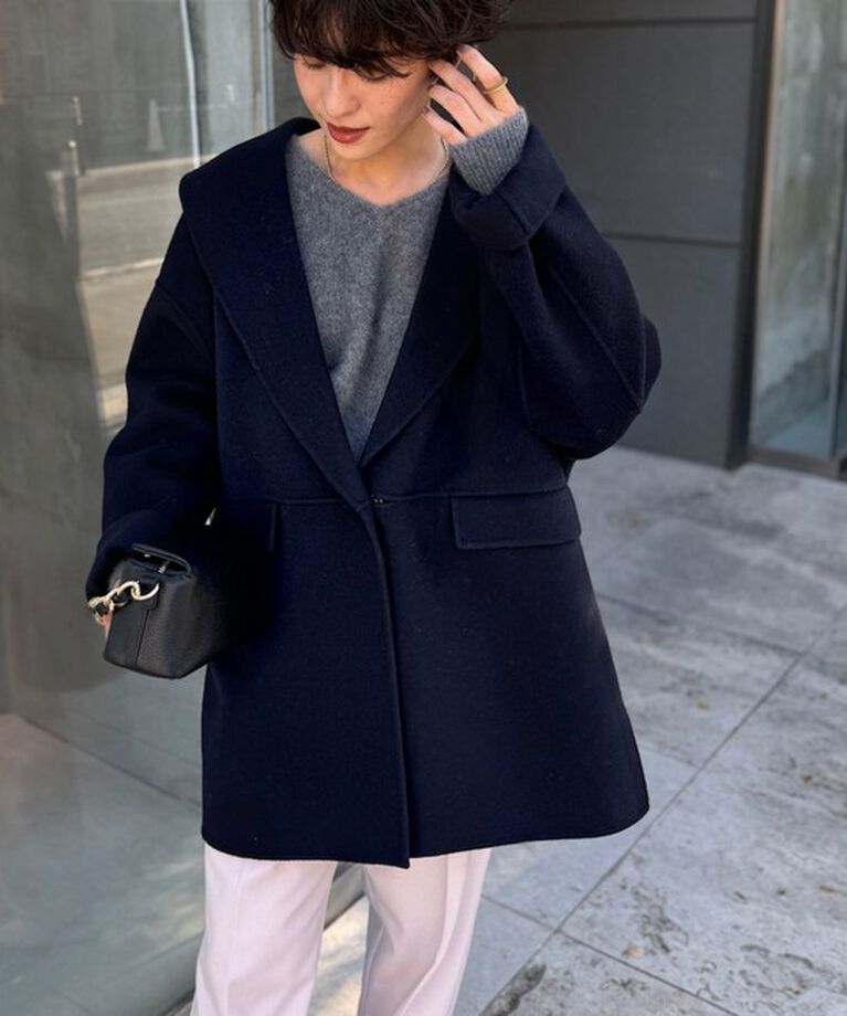 NOLLEY'S sophi「◇【WEB限定カラーあり】SUPER140リバーショールコート 24AW」|ダッフルコート|