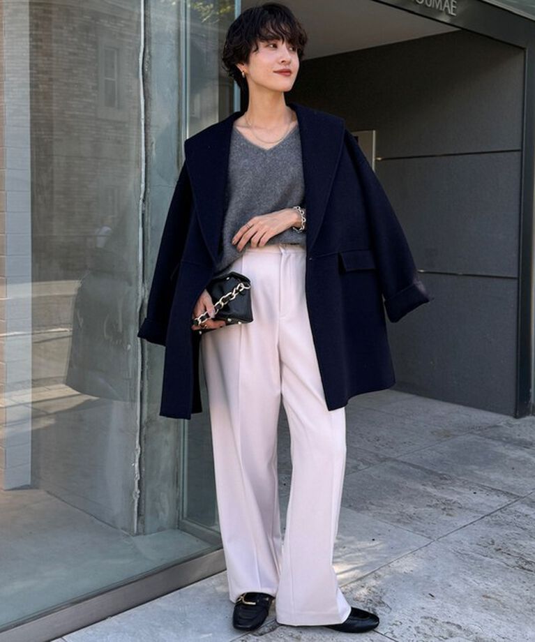 NOLLEY'S sophi「◇【WEB限定カラーあり】SUPER140リバーショールコート 24AW」|ダッフルコート|