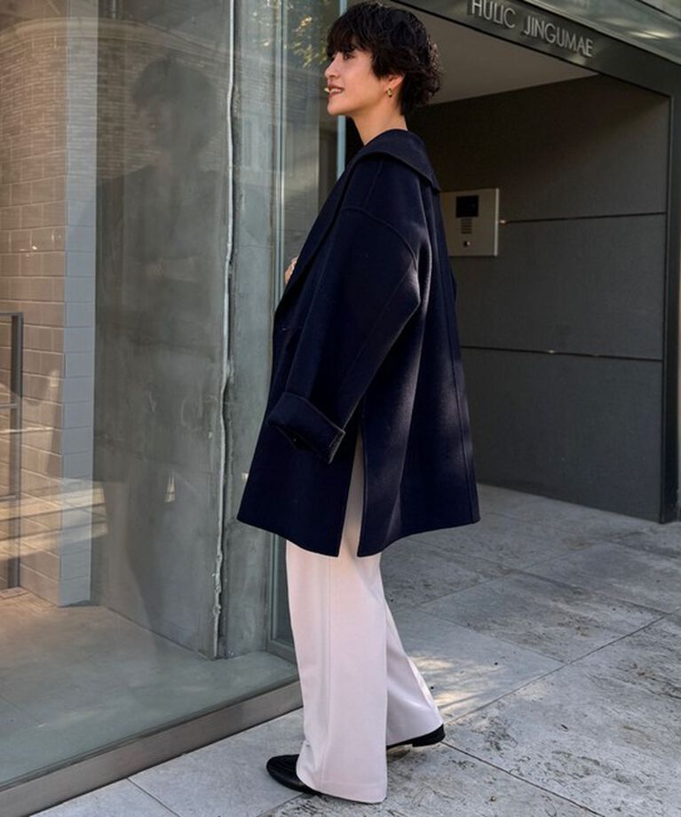 NOLLEY'S sophi「◇【WEB限定カラーあり】SUPER140リバーショールコート 24AW」|ダッフルコート|