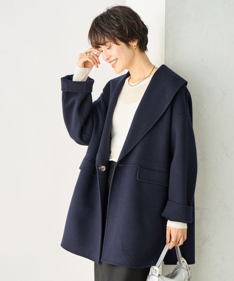NOLLEY'S sophi「◇【WEB限定カラーあり】SUPER140リバーショールコート 24AW」|ダッフルコート|